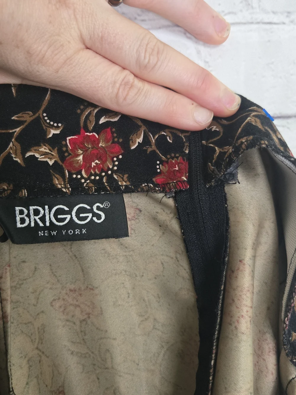 vintage 90s y2k Briggs dark moody romantic floral paisley maxi skirt Whimsigoth